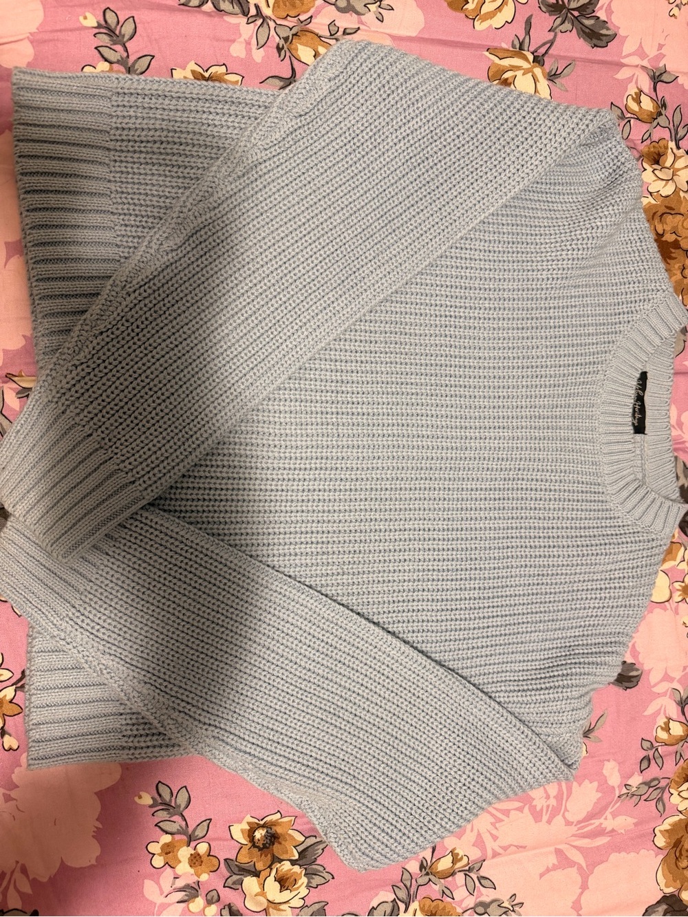Urban Planet Light Blue Ribbed Crewneck Sweater